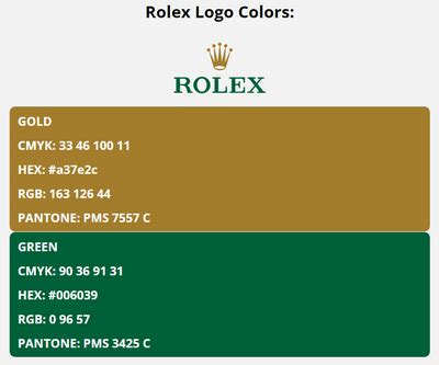 colori logo rolex|rolex logo color scheme.